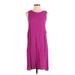 Leyden Casual Dress - Shift Crew Neck Sleeveless: Purple Solid Dresses - New - Women's Size Small
