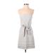 Ann Taylor LOFT Casual Dress - Mini Strapless Sleeveless: Gray Dresses - Women's Size 0