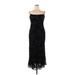Ann Taylor Cocktail Dress - Party Square Sleeveless: Black Solid Dresses - Women's Size 12