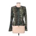 Joseph Ribkoff Jacket: Short Green Snake Print Jackets & Outerwear - Women's Size 8
