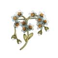 Brooch Pin for Women Men Delicate Plant Flowers Pin Brooch Fashion Pearls Floral Brooch Lapel Pin for Women Girl Bridal Wedding Corsage Jewelry Gifts Wedding Birthday Party Accessories