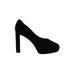 Diane von Furstenberg Heels: Black Solid Shoes - Women's Size 8 - Round Toe