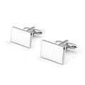 Stainless Steel Metal Cufflinks Rectangular Mirror High-Gloss Metal Cufflinks Square Pattern Gold Plated Cuff Nails