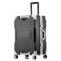 BLBTEDUAMDE 20/24/29Inch Men's Luggage Aluminum Alloy Frame Business Boarding Code Box Women's Trolley Case (Color : Black, Size : 29")