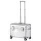 LYZIA Luggage Suitcase All Aluminum Alloy Trolley Case Travel Suitcase Boarding Password Box Laptop PC Storage Camera Liner Bag Luggage (Color : Silver, Size : 18")