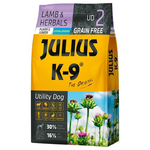 10kg JULIUS K-9 Puppy & Junior Lamm & Krauter Hundefutter trocken