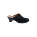 Sofft Mule/Clog: Slip On Chunky Heel Bohemian Black Print Shoes - Women's Size 8 - Round Toe