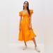 Anthropologie Dresses | Anthropologie En Elly Cotton Kensington Maxi Dress | Color: Orange | Size: L