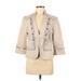 White House Black Market Jacket: Short Tan Print Jackets & Outerwear - Women's Size 8