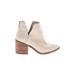 BP. Ankle Boots: D'Orsay Chunky Heel Boho Chic Ivory Print Shoes - Women's Size 7 - Almond Toe