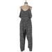 Bar III Jumpsuit Scoop Neck Sleeveless: Gray Jumpsuits - Women's Size X-Large