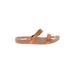Shade & Shore Sandals: Tan Solid Shoes - Women's Size 9 - Open Toe