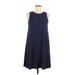 Old Navy Casual Dress - Mini High Neck Sleeveless: Blue Polka Dots Dresses - Women's Size Medium