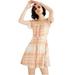 Madewell Dresses | Madewell Silk Blend Orange Shimmer Plaid Mini Dress 2 Nwt Prairie Boho | Color: Orange | Size: 2