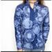 Adidas Tops | Adidas Tops| Adidas Blue Print Soft Fleece Zip Sweatshirt | Color Blue Size Med | Color: Blue | Size: M