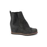 Ugg Boots: Chelsea Boots Wedge Casual Black Print Shoes - Women's Size 7 - Round Toe