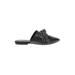 Jessica Simpson Mule/Clog: Slip On Stacked Heel Glamorous Black Shoes - Women's Size 7 1/2 - Almond Toe