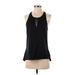 Under Armour Active Tank Top: Black Color Block Activewear - Women's Size Small