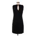 DKNYC Casual Dress - Sheath Crew Neck Sleeveless: Black Print Dresses - Women's Size 8