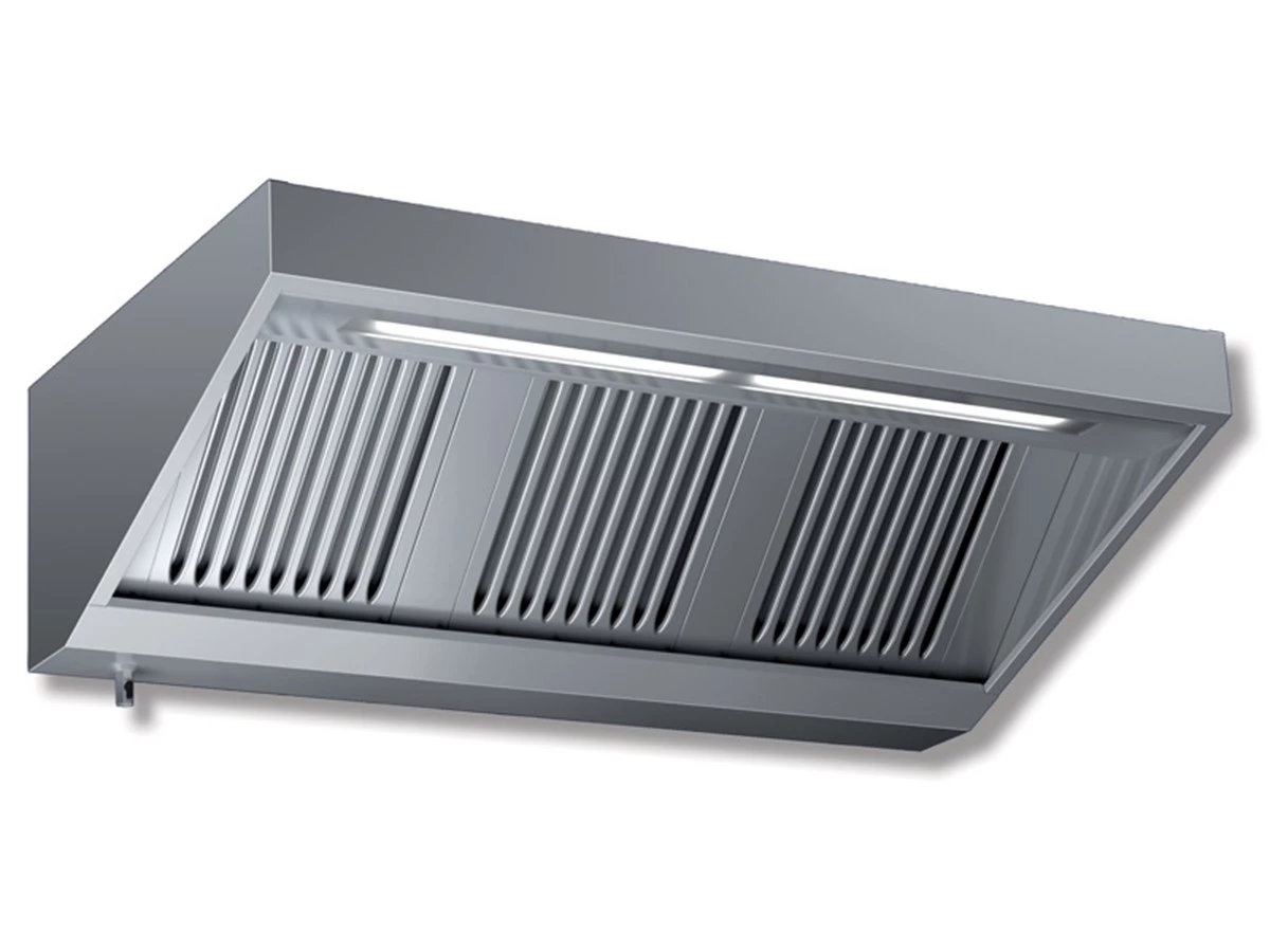 A&S polarny Wandhaube mit Motor und Regler Edelstahl Beleuchtung 800x900x450mm Filtertyp B Image