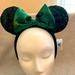 Disney Accessories | Beautiful Pair Minnie Mouse Emerald-Sequin Ears Headband By Disney Parks New | Color: Green | Size: Os