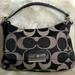 Coach Bags | Euc Coach Black & Gray Signature Canvas Shoulder Bag With Dust Bag | Color: Black/Gray | Size: 11.5x8