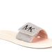 Michael Kors Shoes | Michael Kors Mk Logo Slide Sandal- Silver | Color: Silver | Size: 8