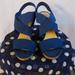 American Eagle Outfitters Shoes | American Eagle Women's Wedge Sandals Cork Navy Blue Strappy Coastal Beach 8.5 | Color: Blue | Size: 8.5