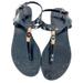 Coach Shoes | Coach: Piccadilly Black Thong Buckle Flat Sandals (9) | Color: Black | Size: 9