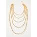 Anthropologie Jewelry | Anthropologie Romantic Glass Crystal Layered Necklace Nwt | Color: Gold | Size: Os