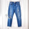 Madewell Jeans | Madewell Jeans Women 26 Blue The High Rise Slim Boy Jean Straight Distressed | Color: Blue | Size: 26