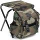 Klappbarer Campingstuhl, Hocker, Rucksack, Mini-Klappstuhl im Freien, tragbare Sitztischtasche für Indoor-Angeln, Outdoor-Reisen, Wandern, Strand, Grillen (Camouflage)