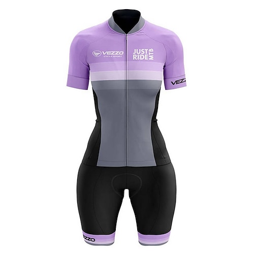 Damen Triathlonanzug Kurzarm Triathlon Sommer Frühling Herbst RosaWeiß Blau Rot Schwarz Schwarz Grafik Fahhrad Radfahren Fitness, Laufen Yoga Elastisch Ganzkörper Lycra Sport Bekleidung Image