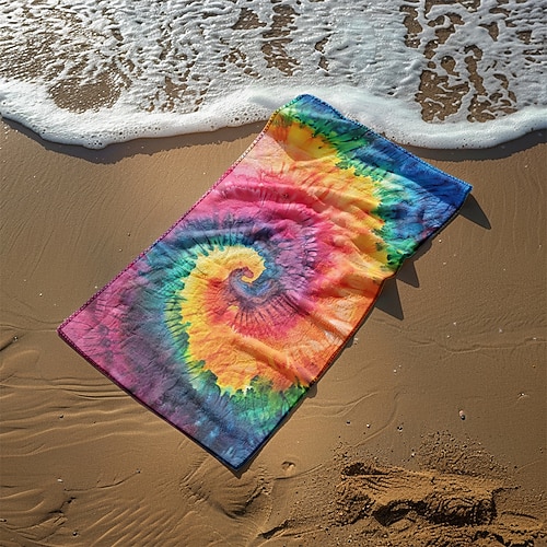 Strandtuch, Badetuch, großes Handtuch mit 3D-Druck, Meeresmuster, Badetuch, Strandlaken, Decke, klassische, bequeme Decken aus 100 % Mikrofaser Image