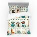 Ambesonne Animal World Bedding Set & Teal Burnt Orange Ivory Polyester | Queen Duvet Cover + 3 Additional Pieces | Wayfair bsnev_430024_queen