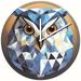 Hermle Owl 16" Wall Clock Plastic in Black/Blue/White | 16 H x 16 W x 5 D in | Wayfair 30928122100