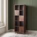 Corrigan Studio® Mamia Storage Bookcase Wood in Brown | 67.71 H x 26.37 W x 11.81 D in | Wayfair 9AA13B622F74406CB0104E23D3354FDD