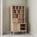 LORENZO 76.77" H x 39.37" W Standard Bookcase Wood in Brown | 76.77 H x 39.37 W x 17.71 D in | Wayfair 03WAQ38ZR555C2NO