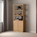 RARLON Solid wood simple bookcase shelving floor-to-ceiling bookshelf Wood in Brown | 74.8 H x 31.5 W x 12.6 D in | Wayfair 10YQ38SN6BQZ7Q24