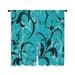 VisionBedding Turquoise Flourish Window Curtains Illustration Spiraling Motifs Drapes - 2 Panels_12275 | 56" W x 80" L | Wayfair