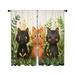 VisionBedding Kitten Trio Window Curtains Animal Cartoon Style Drapes - 2 Panels_12263 | 20" W x 63" L | Wayfair VB-WL2-116-94255-12263