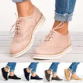 Scarpe basse da donna scarpe oxford ritagli scarpe stringate con plateau scarpe antiscivolo da donna