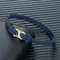 MKENDN Braccialetti con chiusura a moschettone a doppia spinta placcato oro di alta qualità Uomo Donna Bracciale con corda di sopravvivenza nautica Stile campaing