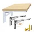 Banc Mural Pliable de 8 à 20 Pouces Support de Table Pliable Accessoire de Meubles RapDuty