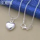 DOTEFFIL-Collier pendentif petit coeur pour femme argent regardé 925 breloque de mariage bijoux