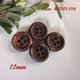 Fournitures de couture en bois de café 200 pièces 12mm 4 trous bord fin chemise boutons