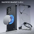 Coque de téléphone avec support magnétique en aluminium pour Samsung coque arrière en métal