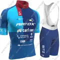 2024 AIRTOX CARL RAS maglia da ciclismo uomo manica corta danimarca abbigliamento blu camicie da