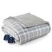 Red Barrel Studio® Micro Flannel® Reverse to Sherpa Electric Blanket Sherpa in Gray/Blue/White | King | Wayfair A6BE1F3DF07F4799BEC08226F82F094E