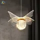 Plafonnier LED en forme de papillon en cuivre design moderne simpliste luminaire décoratif